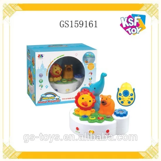 Battery Operated Toy Plastic Animal Projector With Music And Light
