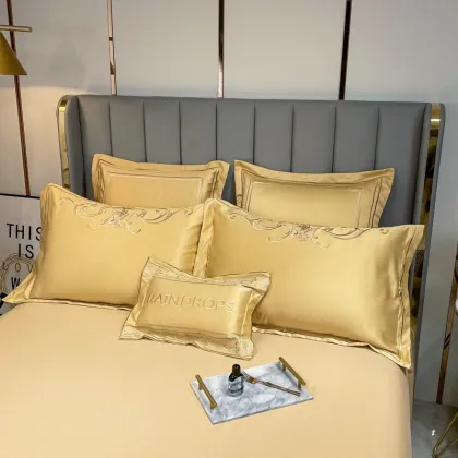 Custom Super Complex Embroidery duvetcover bed sheet sets