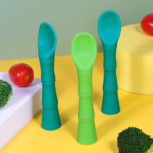 Food Grade 2-Pack Bamboo Shaped Silicone Spoon