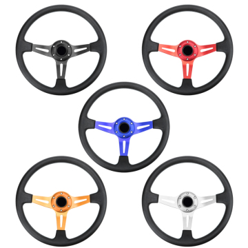 Rally Fast Road Track Car 14inch Racing Steering Wheel Leather OMP Fit for Ford Focus ST