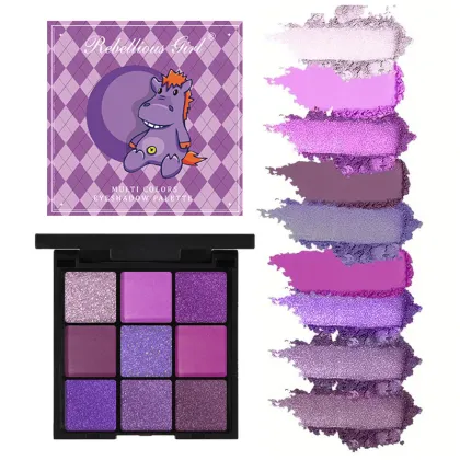 Huda Beauty Matte Pearl Glitter Earth Tones Eyeshadow Palette - Rebellious Girl