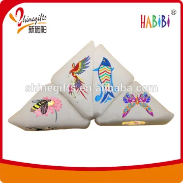 triangle story cloth book with embroidery