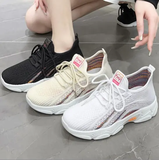 New Fashion Chunky Ladies Sneakers: Women's Casual Walking Style Shoes