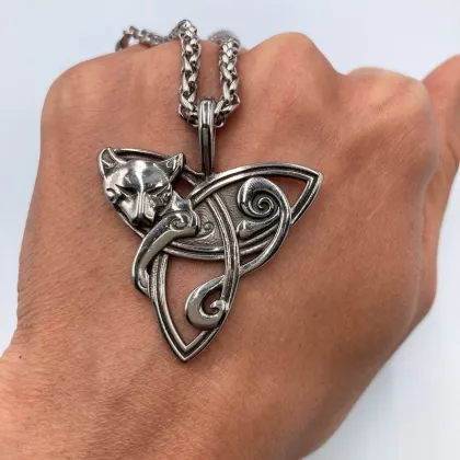 2024 Hot Sale Stainless Steel Nordic Viking Freya Pendant Necklace Gift for Women