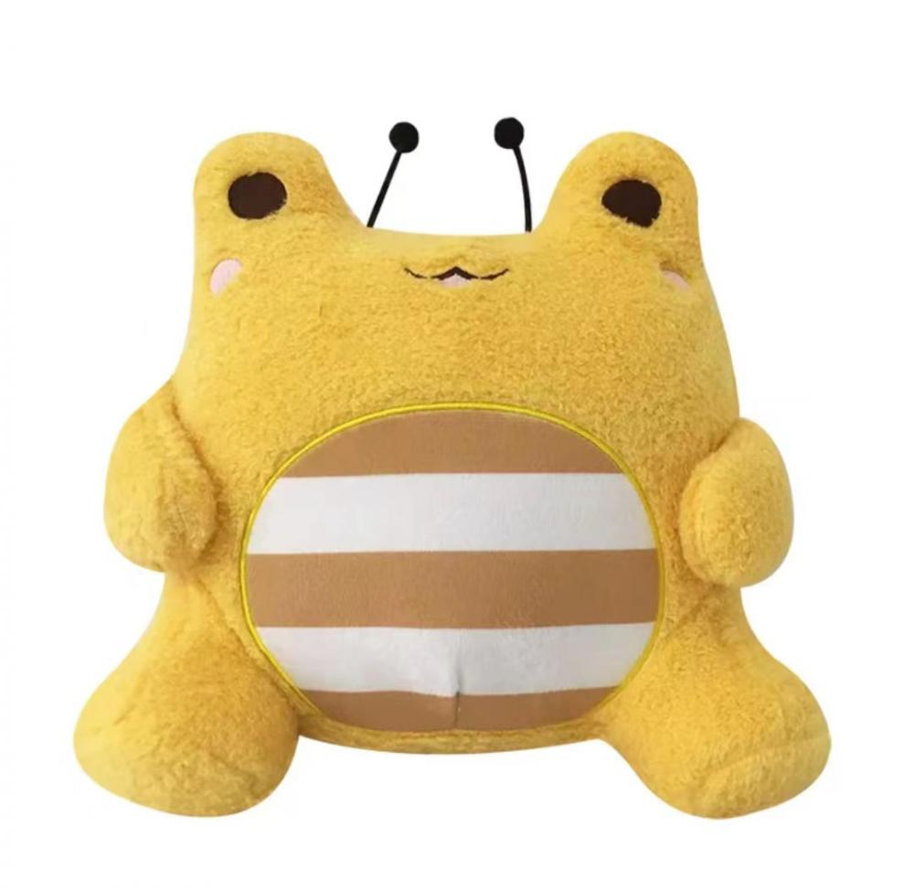 Cute and funny bee frog plush baby pillow