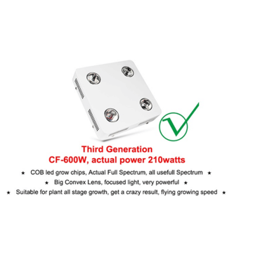 La terza generazione CF sviluppa 600watt led cob chip full spectrum led grow light