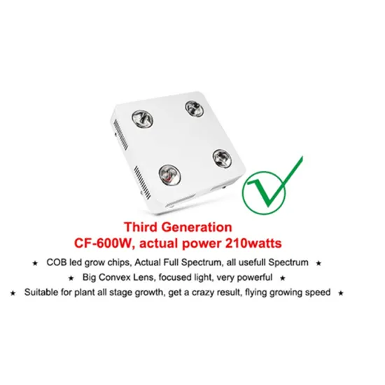 Third generation CF grow 600watt led cob chip full spectrum led grow light