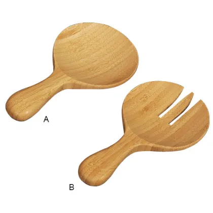 Food Safe 2pcs Bamboo Salad Servers