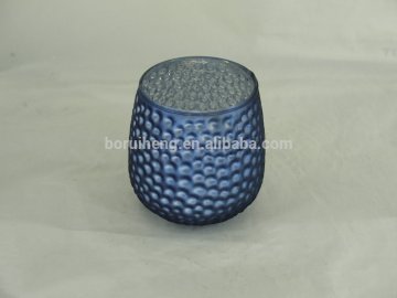 long-stemmed glass bubble candle holder
