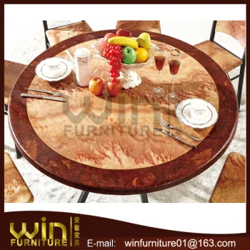round wooden top dining table and 6 chairs for algeria