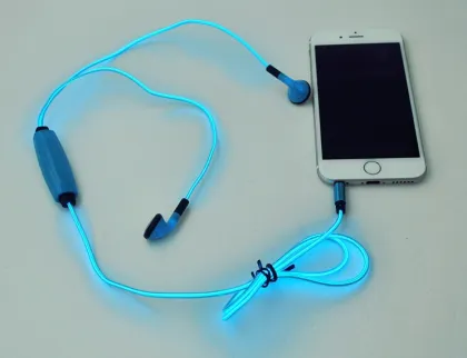 fashion cool el wire earphone el glowing earphone el earphone