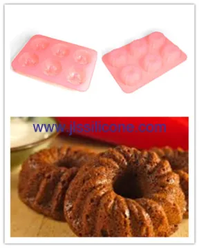 6 Cup Silicone Bakeware Silicone Budnt Cake Molds 