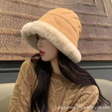 Autumn & Winter Solid Color Bucket Hats - Warm & Windproof for Adults