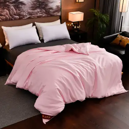 Artisan Handmade Gold Silk Quilt Set