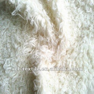 XCL 2014 New fashion fold flocking faux long hair artificial fur fabric