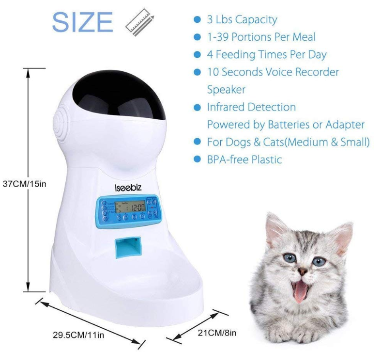 3L Pet Food Dispenser Feeder