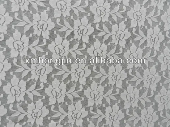 Nylon Spandex Stretch Jacquard Lace Fabric