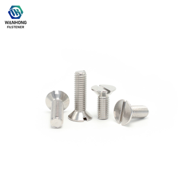 Eğimli Düz Başlı Çelik Oluklu Havşa Vidalar