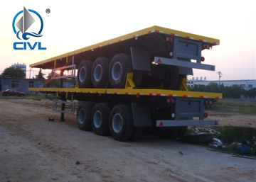 3 axles 20'/40' Flatbed Container  Semi Trailer
