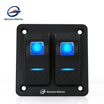 Genuine Marine 2 Gang Rocker Switch Panel