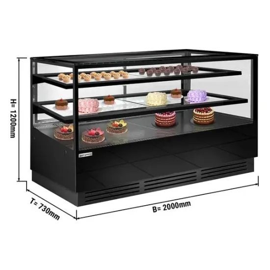Square Cake Display Showcase Chiller