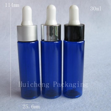 1 oz blue plastic dropper bottle (pipette dropper type)