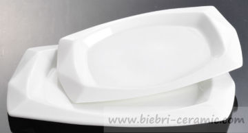 8" Super White Custom Hotel Restaurant Porcelain Bread/Dessert/Salad/Dinner Service Rectangle Plate Dish With All Size Wholesale