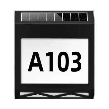 Solar-Powered Digital Stainless Steel Doorplate & Outdoor LED Letter Courtyard Light