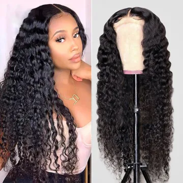 Unprocessed Brazilian Human Hair Full Lace Wig Vendors Water Wave Virgin Cuticle Aligned Full Swiss Lace 100% Human Hair Wig
