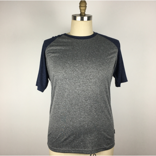 Camiseta gris de mangas cortas para hombres de cuello redondo