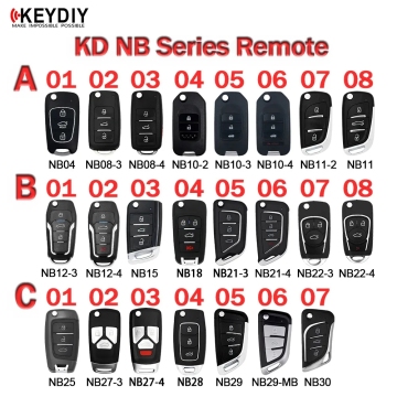 KEYDIY Universal Remote Control Series: NB04, NB11, NB15, NB18, NB29, NB30, NB33, NB27, NB18 Compatibility with KD900, KD-X2 Mini, and KD