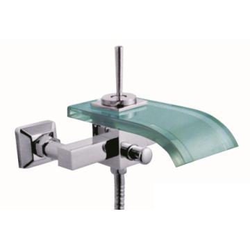 Faucet, Glass waterfall Basin mixer