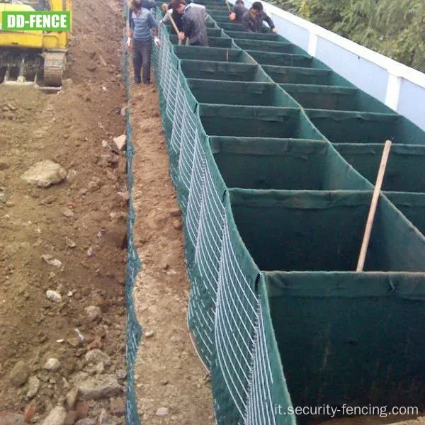Barriera di difesa del controllo delle alluvioni di Gabion saldato galvanizzato