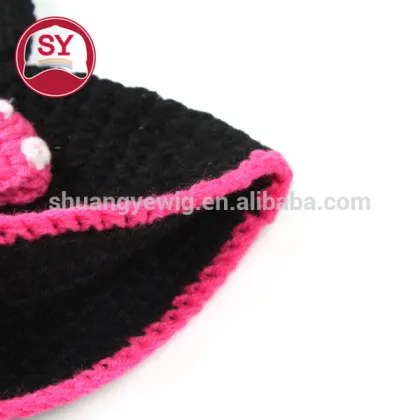 lalaloopsy beanie,knitted pom pom,children handmade crochet hat
