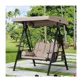 Iron Steel Outdoor Swing Patio Chair With Canopy
