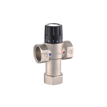 X9392 Chrome Brass 3/4 to 1 Inch Female Thread Luxury Thermostatic Mixing Valve