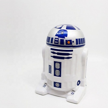Ceramic R2D2 3D Custom Logo Coffee Mugs - 5 Pieces, 300ml, Custom Colors