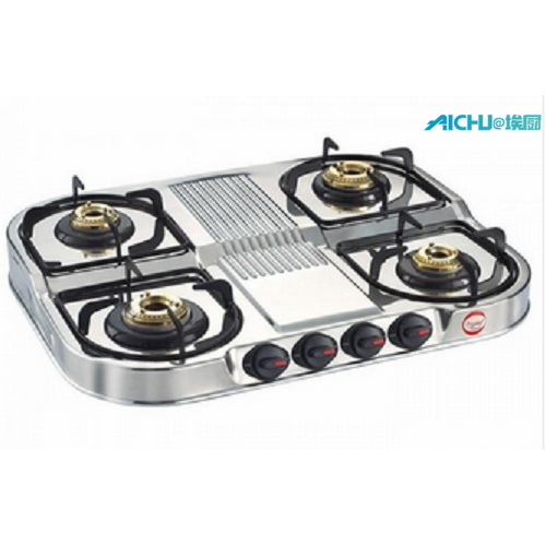 4 Individual Pan Support Gas Stove Royale Gas Table Duplex Series 4 Burners Manufactory