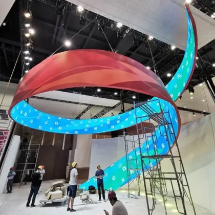 Indoor LED 3D Flexible OLED Screen Display for Advertising