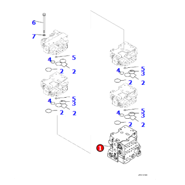 Mining bulldozer D375A-6 valve assembly 723-66-21400