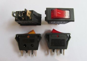 Kcd6 -102n Boat Like Switch 3 Pins Rocker Switch With Neon Lamp 10a /15a Electric Switches