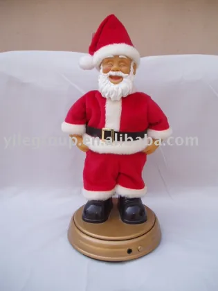14"santa put off paint/santa claus /electrical santa