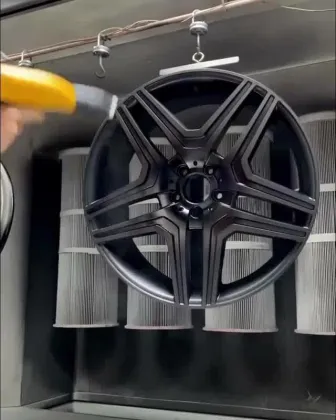 Automobile wheel powder coating