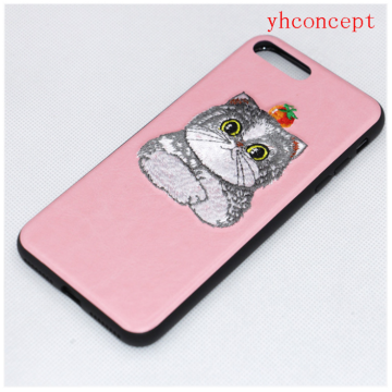 Embroidery patch Flower TPU Unbreak Cell Phone Cases