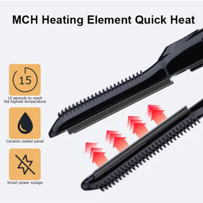 Black Titanium Tourmaline Steam Hair Straightener