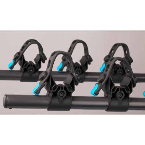 Hitch mounted fold down steel bike rack