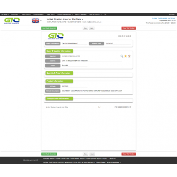 Daftar Importir Inggris tentang Filter