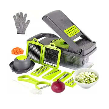 Kitchen Multifunctional Slicer: 17-in-1 Salad Master, Root & Leafy Dicer