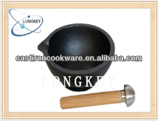 2014 Cast Iron Mortar, Cast Iron Pestle