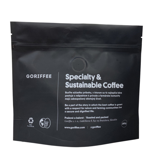 Nachhaltiger recycelbarer Bio-Kaffeebeutel mit Reißverschluss und Ventil